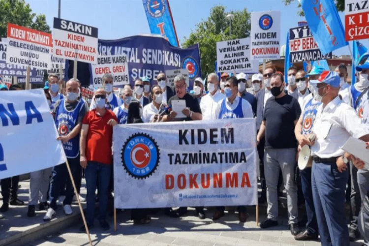 Bursa'da TÜRK-İŞ'ten 'kıdem tazminatı' açıklaması!