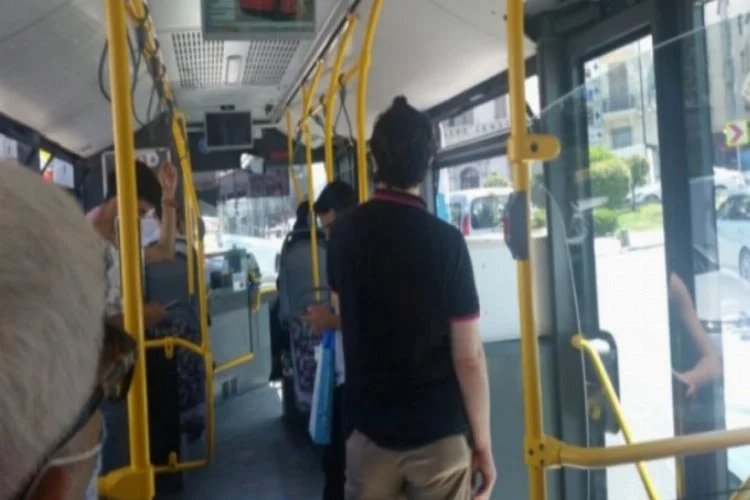 Otobüste pes dedirten savunma! "Maskeyle konuşunca ses gitmiyor"
