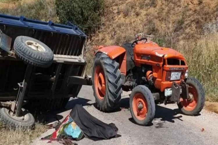 Traktör şarampole devrildi: 2 ölü