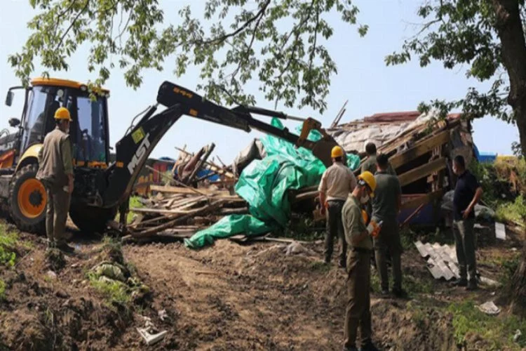 Longoz Ormanları'ndaki kaçak yapılar yıkıldı!