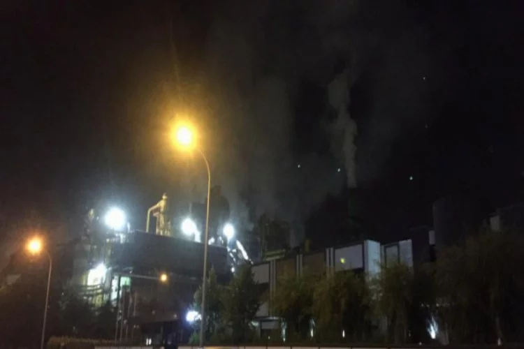 Bursa'da sunta fabrikasının talaş silosunda yangın