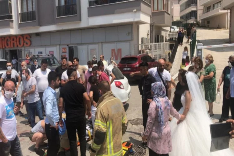 Bursa'da düğün çekimine giden damat kazada yaralandı!