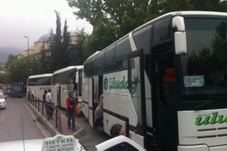 Bursa'da turist otobüslerine bile yer yok