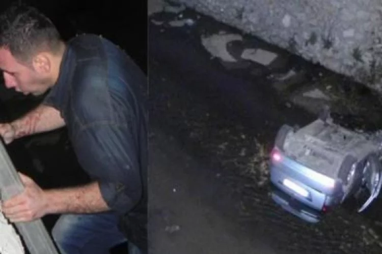 Bursa'daki inanılmaz kazadan burnu bile kanamadan kurtuldu