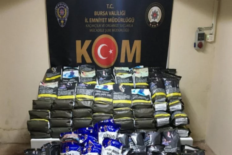Bursa'da kilolarca bandrolsüz tütün ele geçirildi!