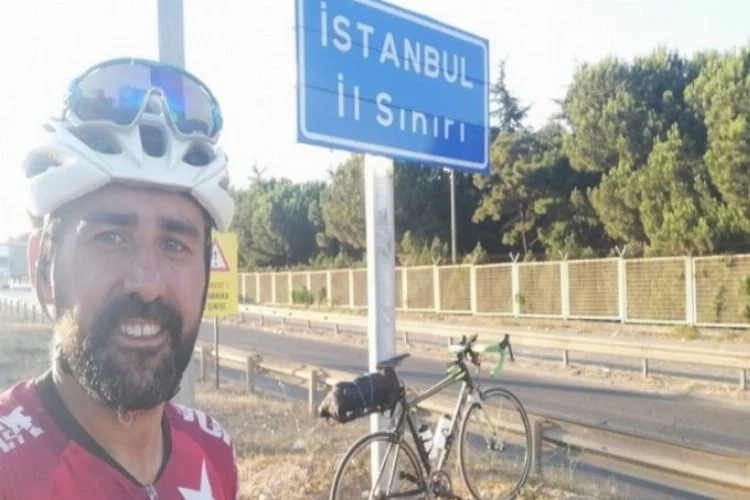 Bursalı bisikletçi 5 günde Marmara Denizi'nin etrafını dolaştı!