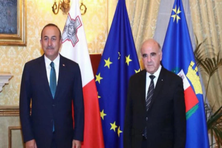 Çavuşoğlu, Malta Cumhurbaşkanı Vella ile bir araya geldi