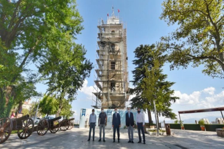 Bursa'da Tarihi Saat Kulesi eski ihtişamına kavuşuyor