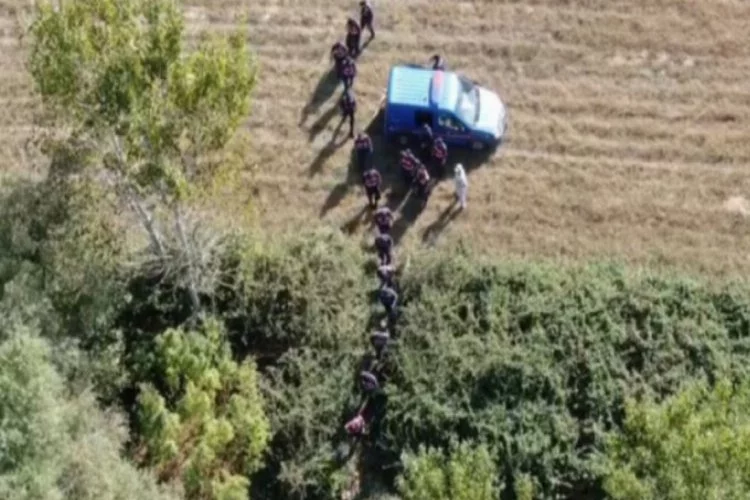 Bursa'da drone ile kenevir tarları böyle tespit edildi