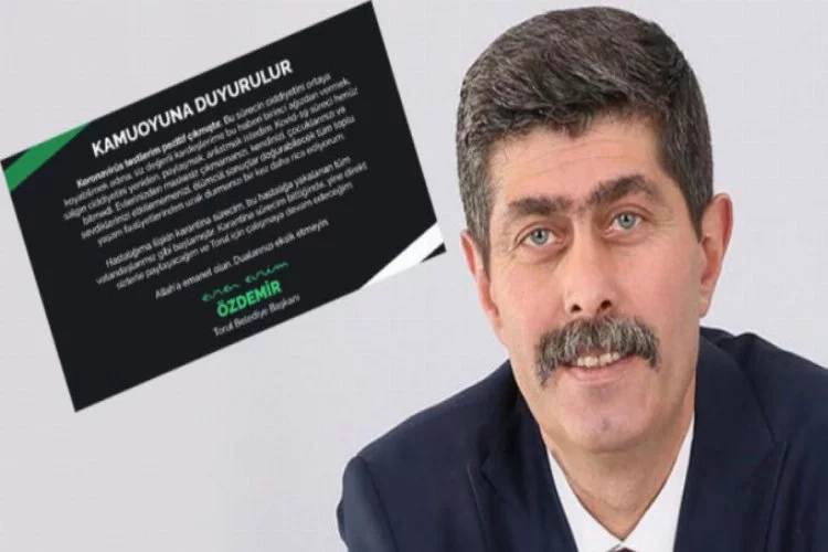 Torul Belediye Başkanı Özdemir'den "koronavirüse yakalandım" paylaşımı