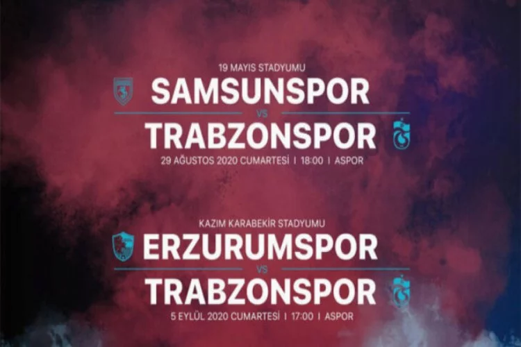 Trabzonspor'un hazırlık maçı takvimi açıklandı