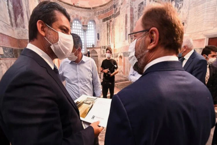 Diyanet İşleri Başkanı Erbaş, Kariye Camii'nde incelemede bulundu