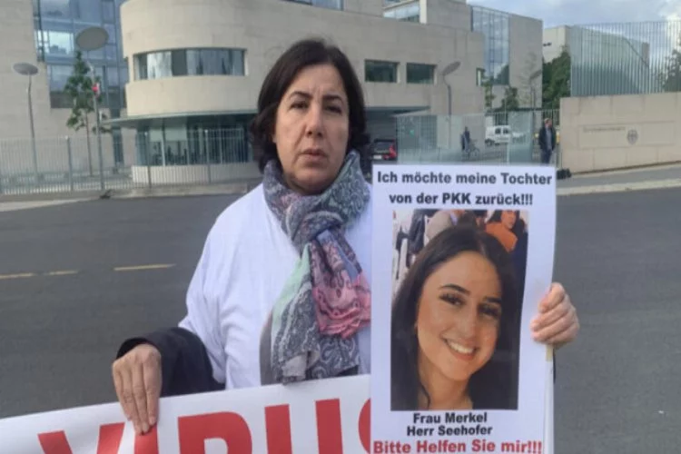 PKK tarafından kızı kaçırılan anne eylem yaptı