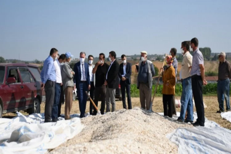 Bursa'da Başkan Taban'dan, çiftçilere ziyaret