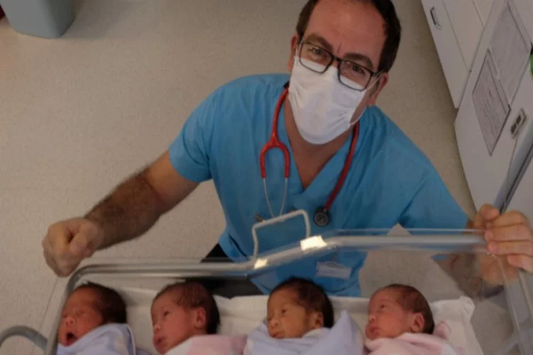 Bursa'da dördüz bebek sevinci!