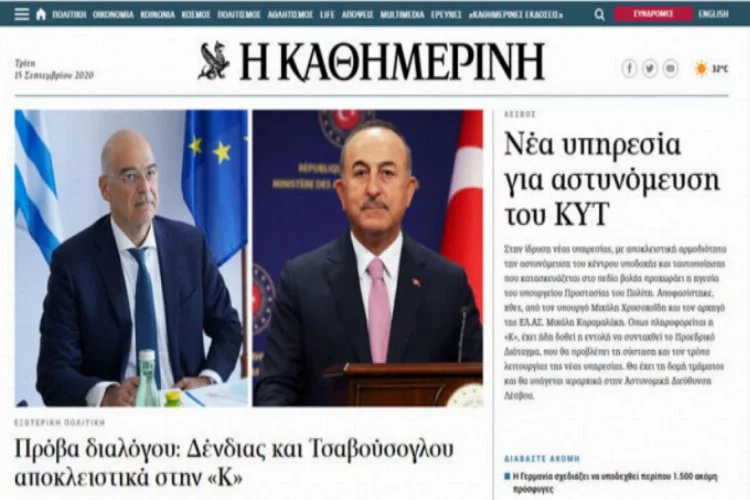 Yunan gazetesinde "makale diplomasisi"