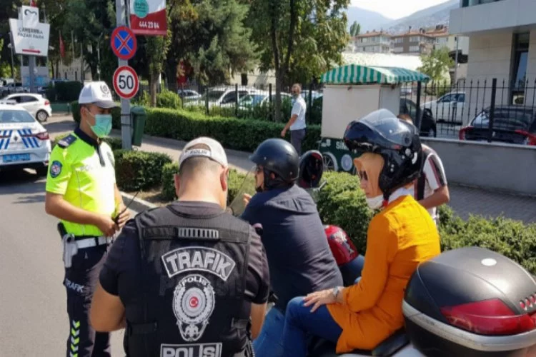 Bursa'da kasksız motosiklet operasyonu!
