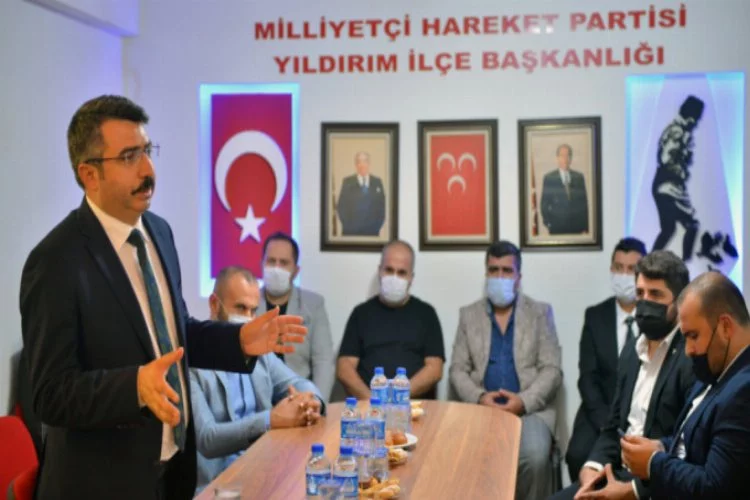 Bursa'da Başkan Yılmaz'dan MHP ilçe teşkilatına ziyaret