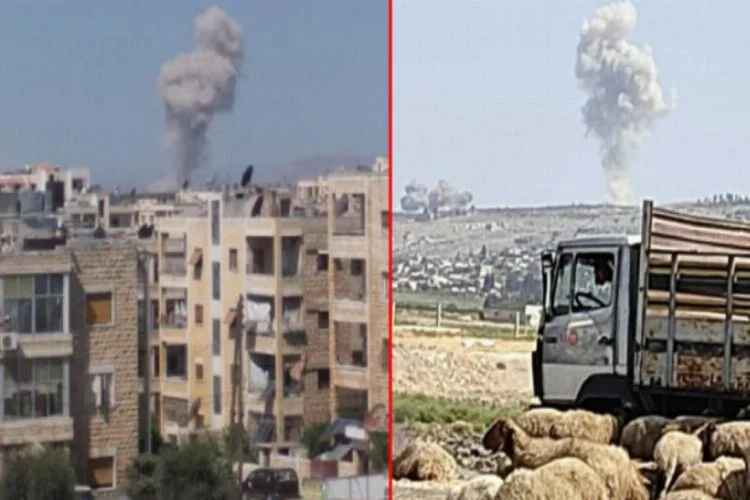 Rus uçakları, Suriye'nin İdlib kentinin güneyini bombalıyor