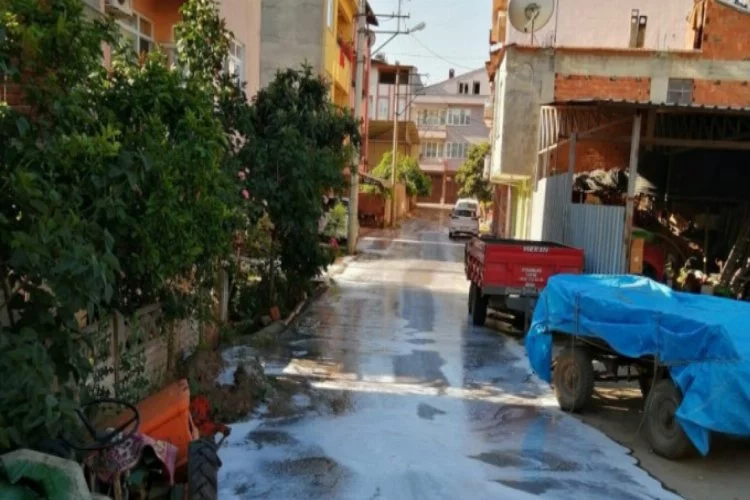 Bursa'da İznik sokakları koronaya karşı dezenfekte ediliyor