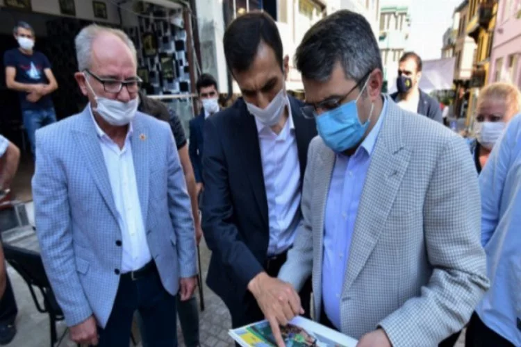 Bursa Yıldırım Belediye Başkanı Yılmaz'dan 'Kafeler Sokağı'nda inceleme