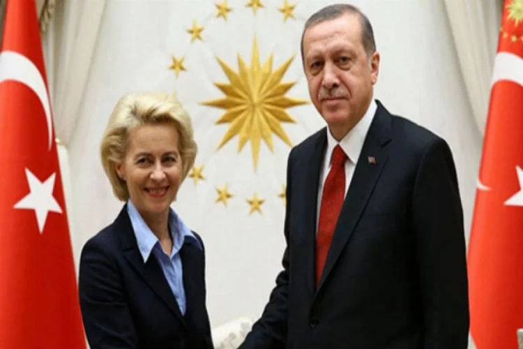 Cumhurbaşkanı Erdoğan AB Komisyon Başkanı Leyen ile görüştü