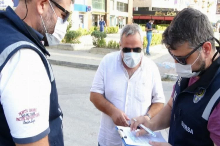 Bursa'da maskesiz vatandaş cezadan kurtulamadı!