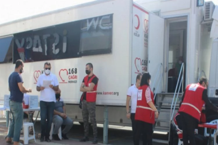 Bursa'da kan bağış kapsamında destek sürüyor