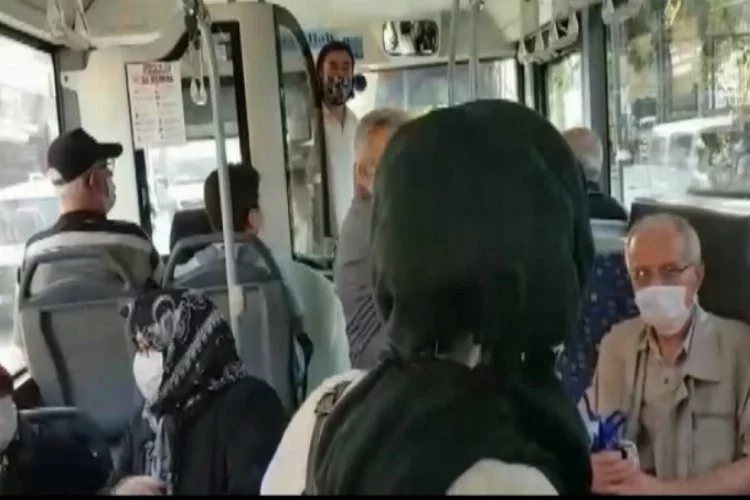 Bursa'da otobüs şoförü ile yolcu arasında mesafe tartışması!
