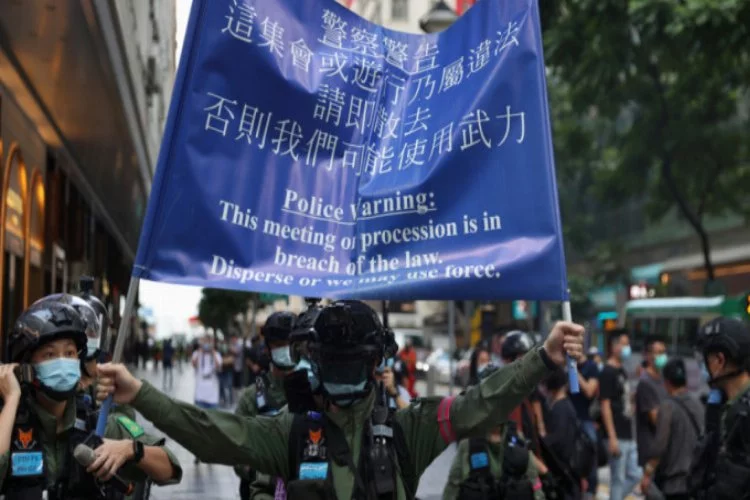 Hong Kong'da Ulusal Gün kutlamalarında protesto korkusu