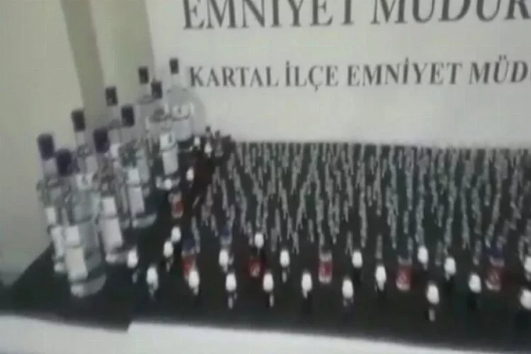 İstanbul Kartal'da sahte içki operasyonu