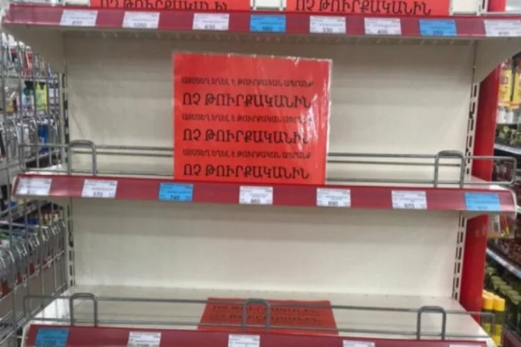 Ermenistan'da Türk malları, market raflarından kaldırıldı