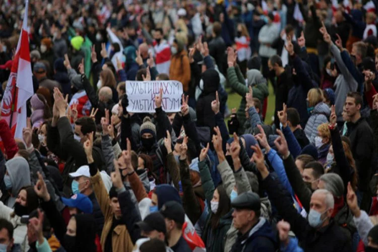Belarus'ta Cumhurbaşkanlığı seçimlerine yönelik protestolar yapıldı