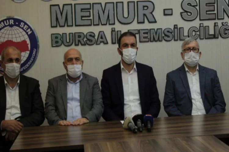 Bursa'da MEMUR-SEN'den  Fransa'ya tepki