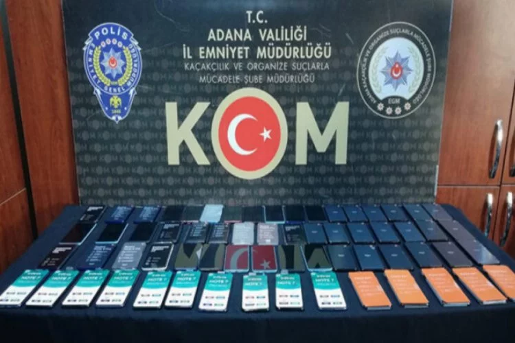 Adana'da 116 kaçak cep telefonu ele geçirildi!