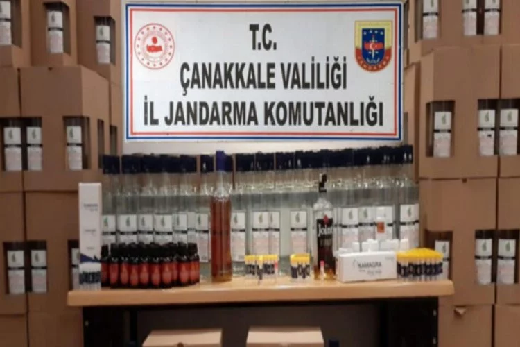Çanakkale'de kaçak içki operasyonu: 2 gözaltı