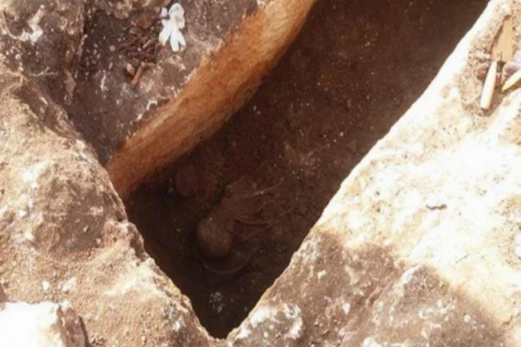 1500 yıllık insan iskeleti bulundu