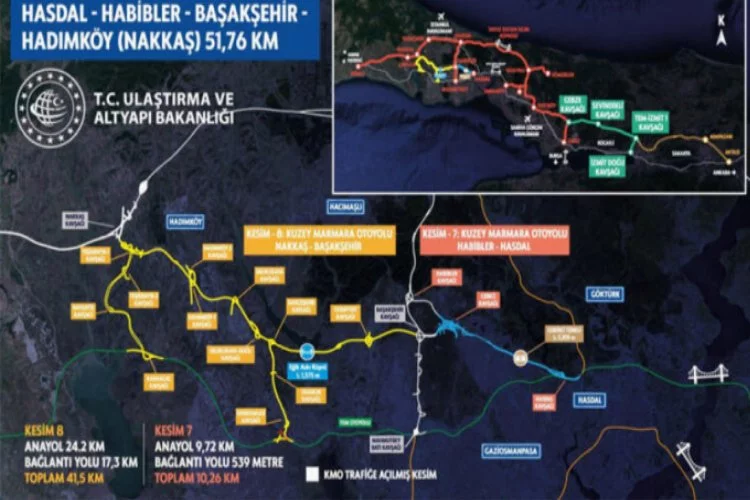 Karaismailoğlu: 10,25 km'lik Hasdal-Başakşehir kesiminde sona yaklaştık