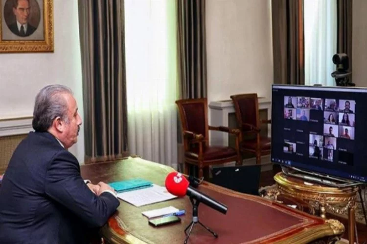 TBMM Başkanı Şentop ilk dersi videokonferansla verdi