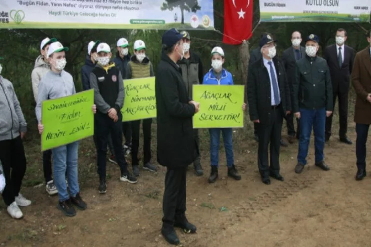 Bursa Orhangazi'de binlerce fidan toprakla buluştu
