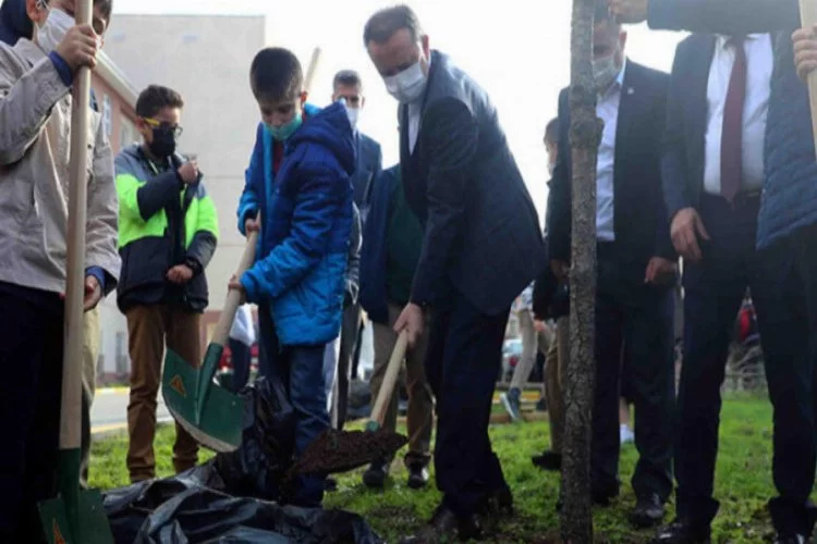 İstanbul Bağcılar'da 11 yaşındaki öğrenciler 111 ağaç dikti