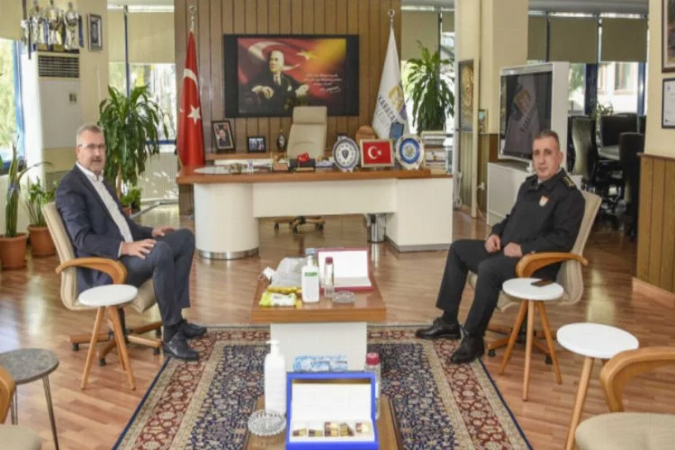Bursa'da Albay Çekiç'ten Başkan Özkan'a iade-i ziyaret
