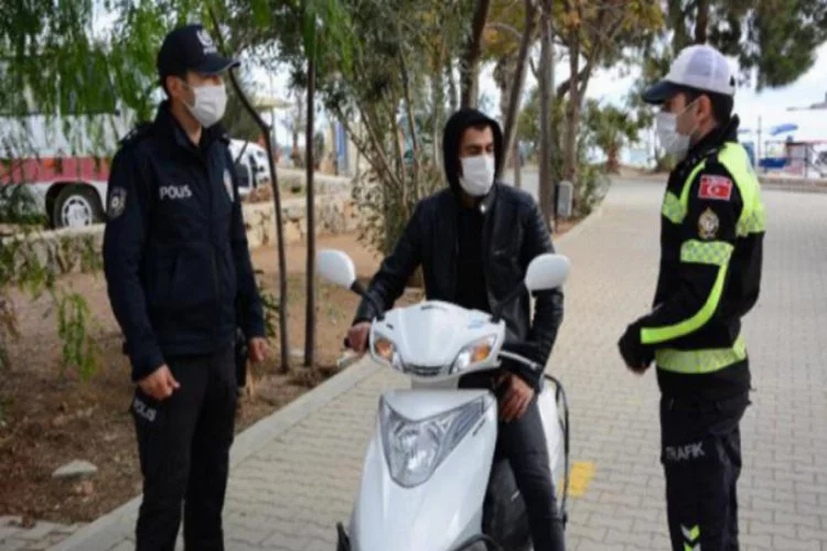 Kurallara uyamayan 11 motosiklet sürücüsüne ceza yağdı