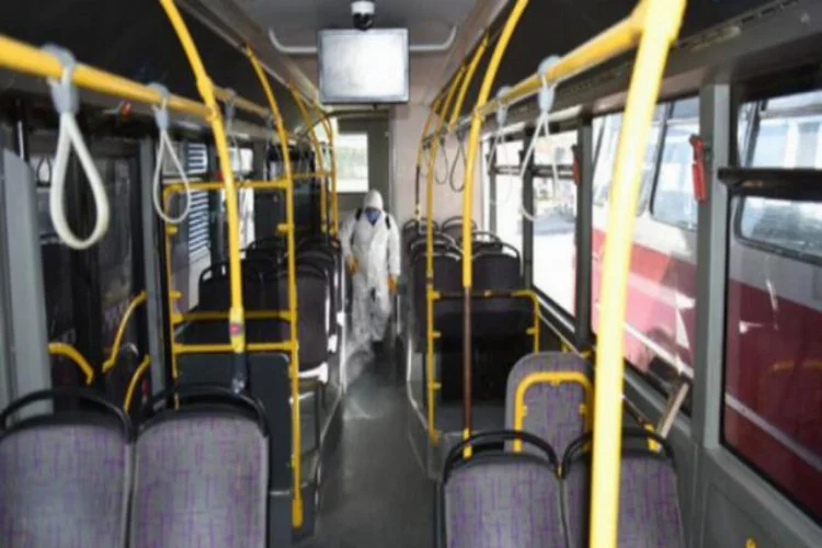 Tokat'ta KPSS öncesi otobüsler ve okullar dezenfekte edildi