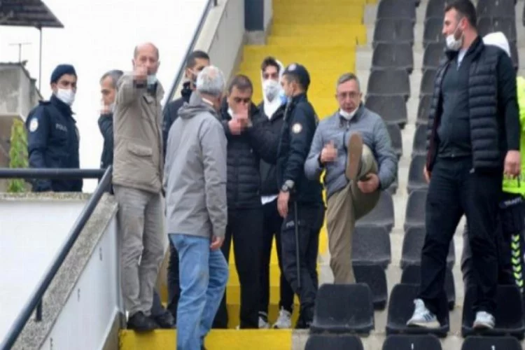 Çengelköyspor yöneticileri, maç sonu gazetecilere hareket çekti