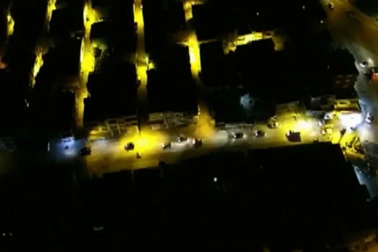 Adana'da 'torbacı' operasyonu dronela görüntülendi