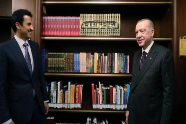 Erdoğan, Katar Emiri El-Sani ile Millet Kütüphanesi'ni ziyaret etti