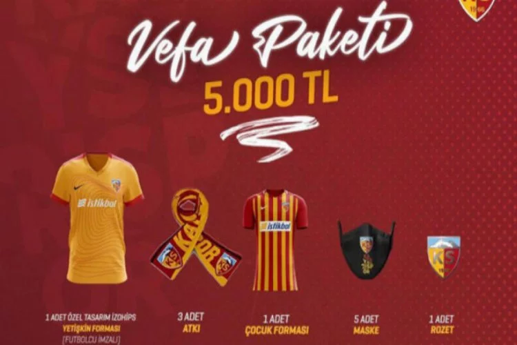 Kayserispor'dan 'Vefa Paketi' kampanyası
