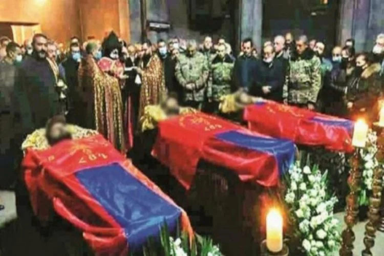 Karabağ'da savaşan PKK'lılar için cenaze töreni düzenlendi