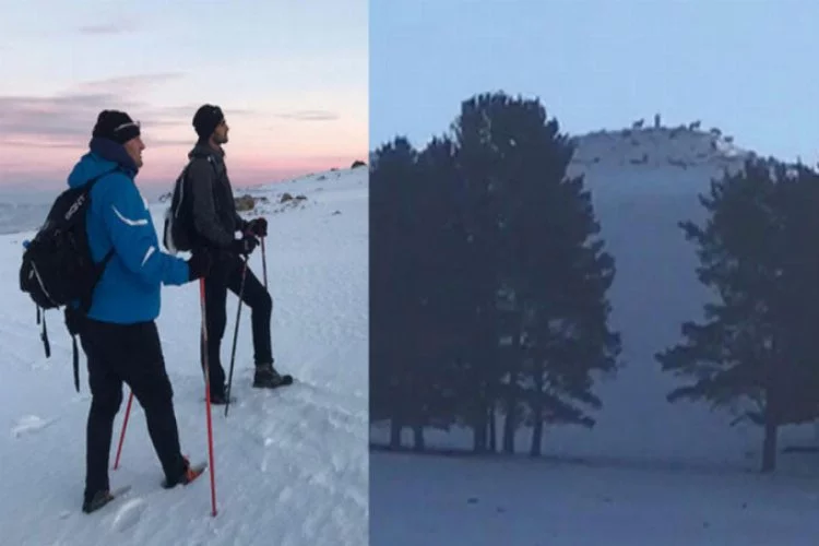 Antrenman yapan kayak sporcuları, kurt sürüsünü görüntüledi